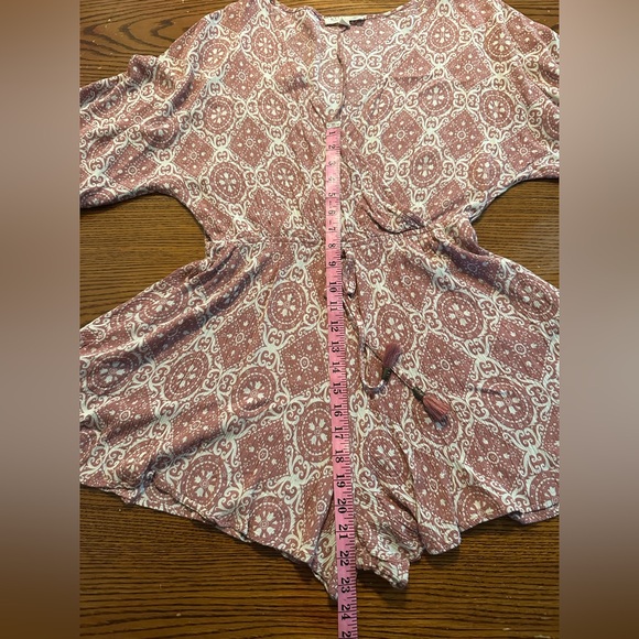 Lovestitch Pink and White Patterned Romper - Picture 8 of 11